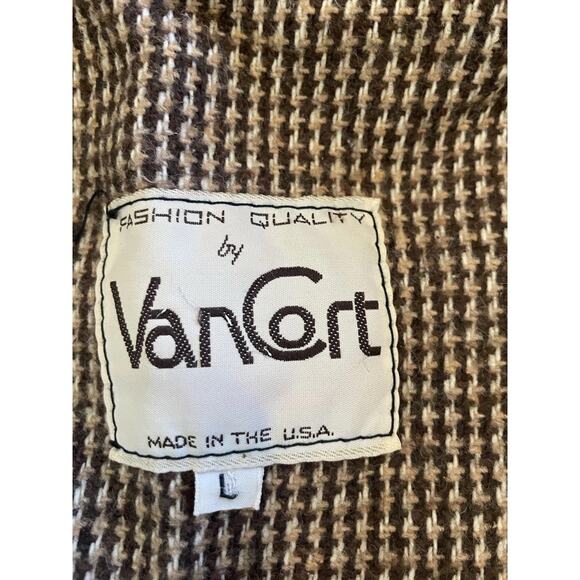 Vtg Van Cort Leather Bomber Jacket USA Made Light Brown Sz L 80s Stranger Things - Picture 13 of 16